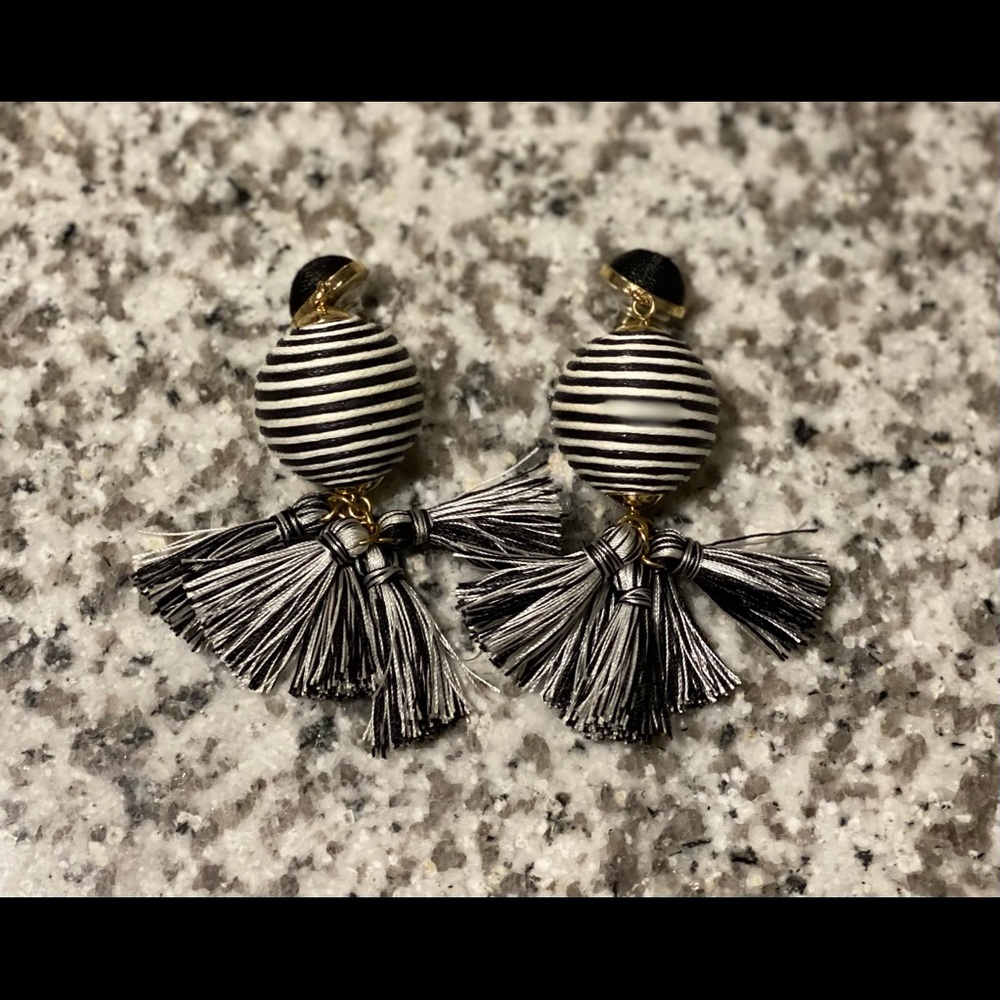 Black and White Statement Earrings - Picture 1 of 3